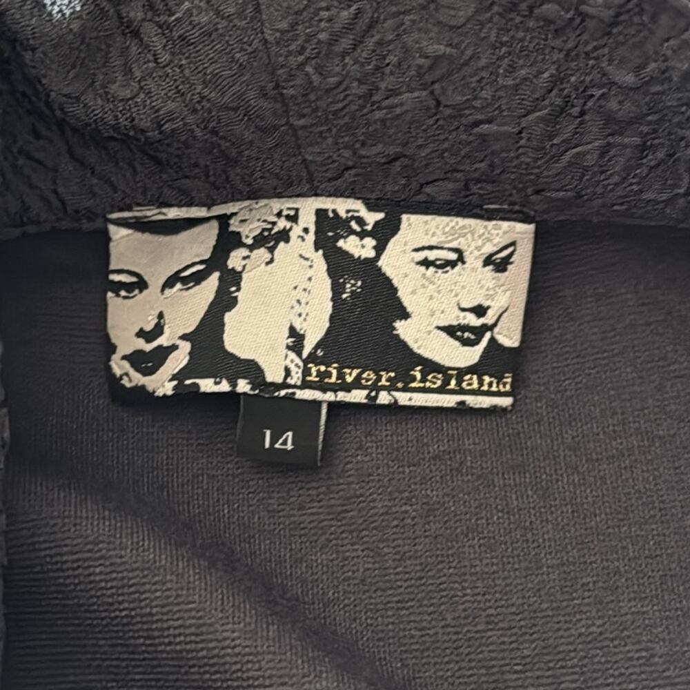 River Island | Patterned Open Front Sweater Size M - image 4